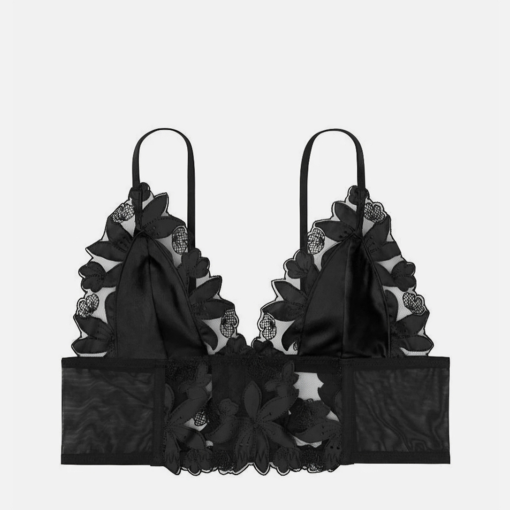NWOT Victoria's Secret Black Floral Lace Very Sexy Bralette